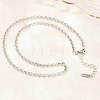 4MM 304 Stainless Steel Rolo Chain Necklaces for Men Women NJEW-H093-07A-P-1