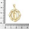Brass Micro Pave Clear Cubic Zirconia Pendants KK-Z150-22G-02-3