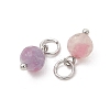 Natural Plum Blossom Tourmaline Pendants PALLOY-JF05440-01-2
