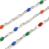 304 Stainless Steel Enamel Oval Dapped Chains CHS-G037-01P-1