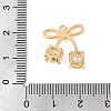 Brass Micro Pave Clear Cubic Zirconia Pendants KK-R219-32B-G-3