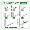 304 Stainless Steel Slide On End Clasp Tubes STAS-BC0004-05-2