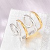 304 Stainless Steel Cuff Open Rings SA-H001-11GP-3