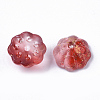 Two Tone Transparent Spray Painted Glass Beads X-GLAA-N035-06A-G03-2