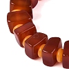 Natural Agate(Dyed & Heated) Square and Rondelle Resin Beaded Stretch Bracelets for Unisex BJEW-Q101-02A-3