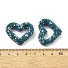 Heart Shape Polymer Clay Rhinestone Beads CLAY-NH0001-09B-01-4