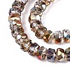Electroplate Transparent Glass Beads Strands X-EGLA-N022-04A-D03-3