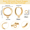 20Pcs Brass Huggie Hoop Earring Findings KK-BBC0014-57-2
