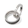 304 Stainless Steel Interlocking Ring Pendants STAS-U040-18P-A-2