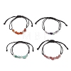 Natural Gemstone Chip Beads Link Bracelets BJEW-JB13310-2