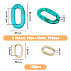 Acrylic Imitation Gemstone & CCB Plastic Linking Rings OACR-FH0001-045-2