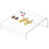 70-Hole Transparent Acrylic Slant Earring Display Stands EDIS-WH0016-013-8