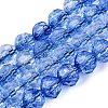 Crackle Transparent Glass Beads Strands GLAA-N068-06A-02-1