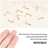 40Pcs Brass Stud Earring Findings KK-BC0009-04-3