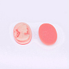 Resin Cameo Lady Head Cabochons CRES-WH0002-01E-2