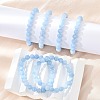 Natural & Dyed White Jade Bead Stretch Bracelets X-BJEW-K212-B-018-4