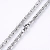 Tarnish Resistant 304 Stainless Steel Lumachina Chain Necklaces NJEW-P226-08P-01-2