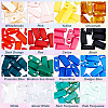  672~800pcs 16 Colors Opaque Acrylic Slide Charms OACR-NB0001-48-5