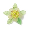 Natural Lemon Jade & Glass Pendants PALLOY-MZ01192-02-1