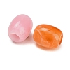 Two-tone Opaque Acrylic Imitation Gemstone European Beads AC-CBA6BCC-15-2