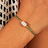 Natural White Jade Bead Braided Bead Bracelets LS-SR7780-1