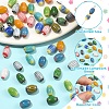 54Pcs 9 Colors Handmade Millefiori Lampwork Beads LAMP-YW0004-20-5