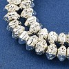 Electroplated Natural Lava Rock Beads Strands G-I360-G02-04-3