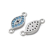 Brass Micro Pave Cubic Zirconia Connector Charms KK-U056-45P-2