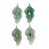 Natural Green Aventurine Carved Pendants G-K372-06G-04-1