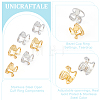 Unicraftale 6Pcs 2 Colors 304 Stainless Steel Open Cuff Ring Components STAS-UN0056-76-5