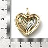 Brass Micro Pave Cubic Zirconia Pendants KK-C090-43G-4