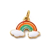 304 Stainless Steel Enamel Pendants STAS-I331-05G-02-1