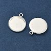 Flat Round Brass Pendant Cabochon Settings KK-K414-14E-S-2