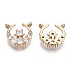 Brass Micro Pave Cubic Zirconia Pendants KK-R111-074-2