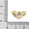 Brass Micro Pave Clear Cubic Zirconia Charms KK-M293-48G-3