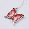 Glass Pendant Necklaces NJEW-JN02665-3