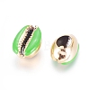 Electroplated Cowrie Shell Beads X-BSHE-G019-01G-J-2