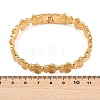 304 Stainless Steel Flower Hinged Cuff Bangles for Women SA-CBA45D5-27G-5