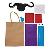 DIY Rectangle with Dragon Pattern Kraft Paper Bag Making Set DIY-F079-11-2