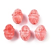 Synthetic Shell Dyed Carved Beads SHEL-H005-04-1