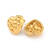 Heart 304 Stainless Steel Ear Studs EJEW-L290-021G-2