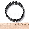 Natural Obsidian Faceted Beaded Stretch Bracelets for Women BJEW-K251-07J-5