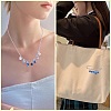 70Pcs 5 Colors Glass Pearl Pendants PALLOY-TAC0321-8