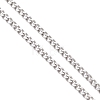 304 Stainless Steel Twisted Chain Curb Chain Slider Necklaces Making AJEW-JB01487-02-3