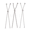 3Pcs 3 Styles 304 Stainless Steel Cable Chain & Venetian Chain & Rolo Chain Bracelet Making AJEW-JB01462-1