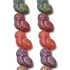 Painted Glass Beads Strands GLAA-Z021-08B-1