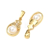 304 Stainless Steel & ABS Plastic Imitation Pearl Pendants STAS-C172-23G-2