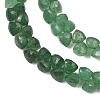 Top Drilled Faceted Triangle Natural Green Strawberry Quartz Beads Strands GG-NH0010-D01-01-1