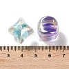 UV Plating Iridescent Transparent Acrylic Beads OACR-H112-09C-3