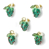 5Pcs Handmade Lampwork Pendants PALLOY-YW00108-07A-1
